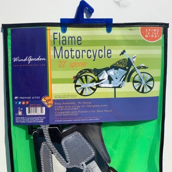 22 in. Motorcycle Spinner - Flame - Picture 1 of 1